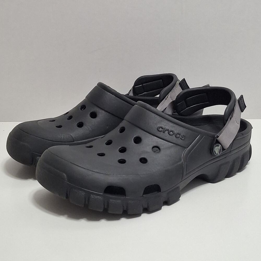 Crocs Offroad Sport Clog Adjustable Heel Strap Rugged Lug Sole Black Sz M10/W12